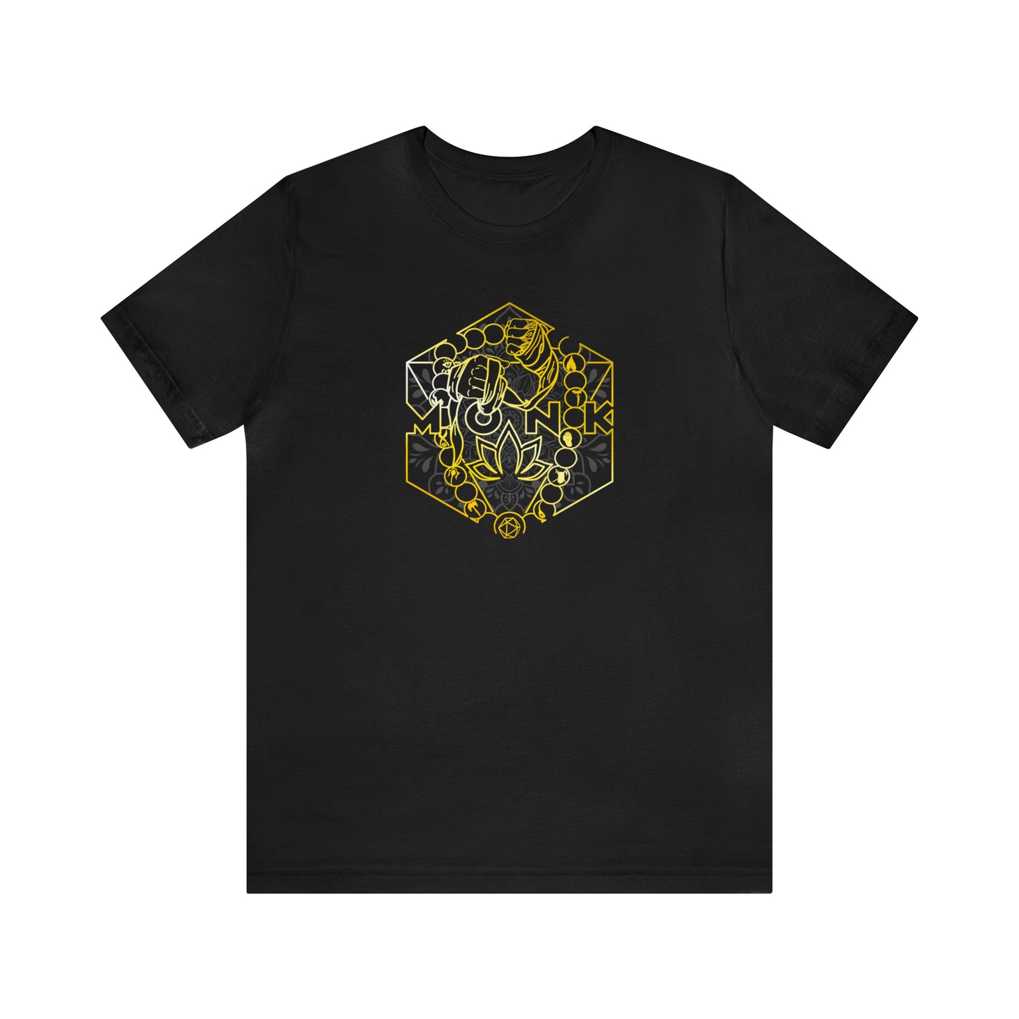 Unisex Premium Black & Gold Monk Tee