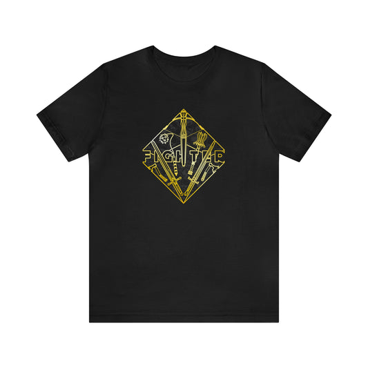 Unisex Premium Black & Gold Fighter Tee